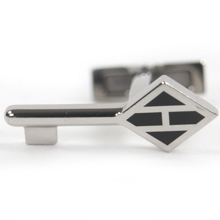 Great HERMES Cufflinks cufflinks CREH logo key motif Silver mens