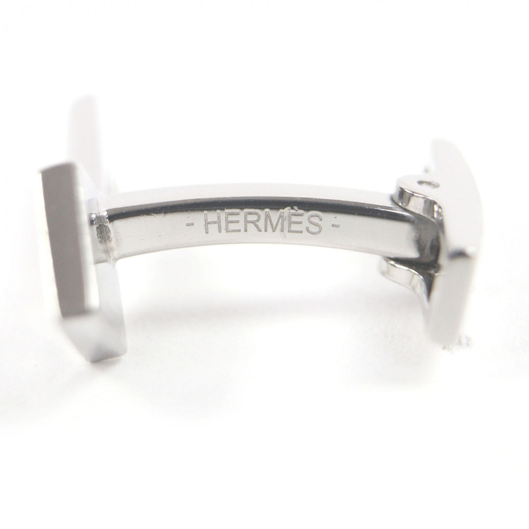 Great HERMES Cufflinks cufflinks CREH logo key motif Silver mens