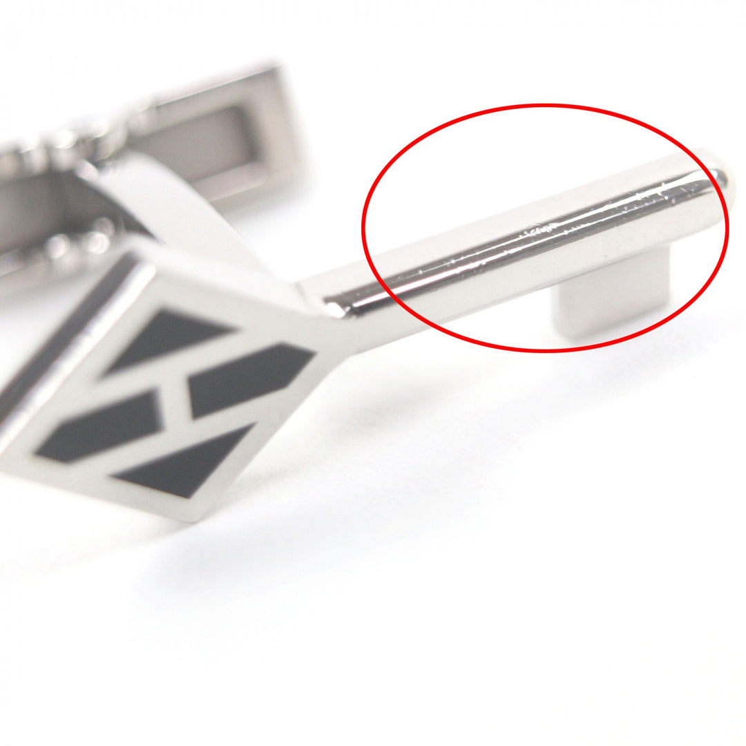 Great HERMES Cufflinks cufflinks CREH logo key motif Silver mens