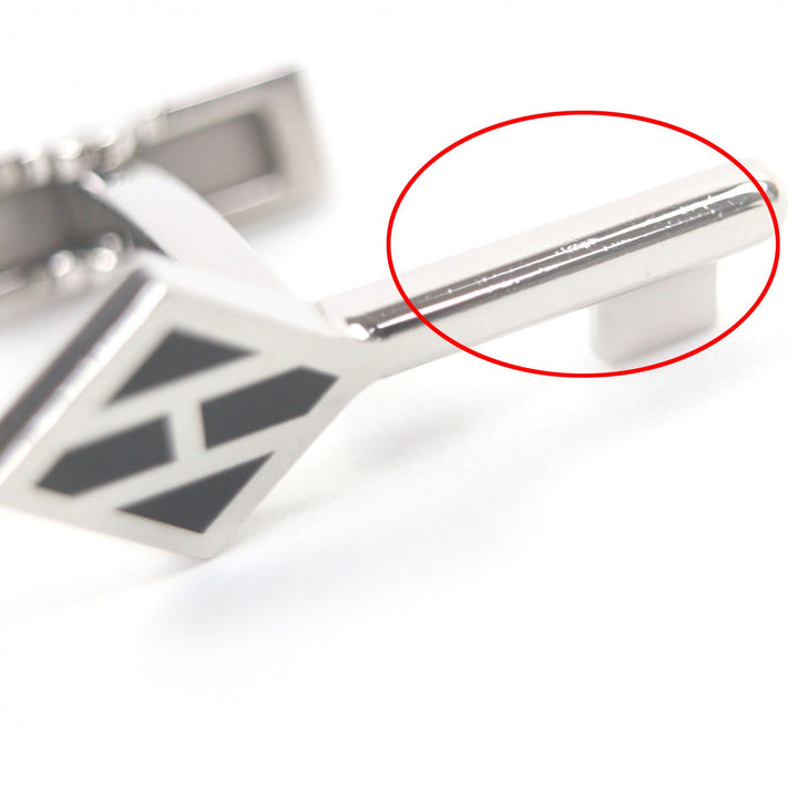 Great HERMES Cufflinks cufflinks CREH logo key motif Silver mens