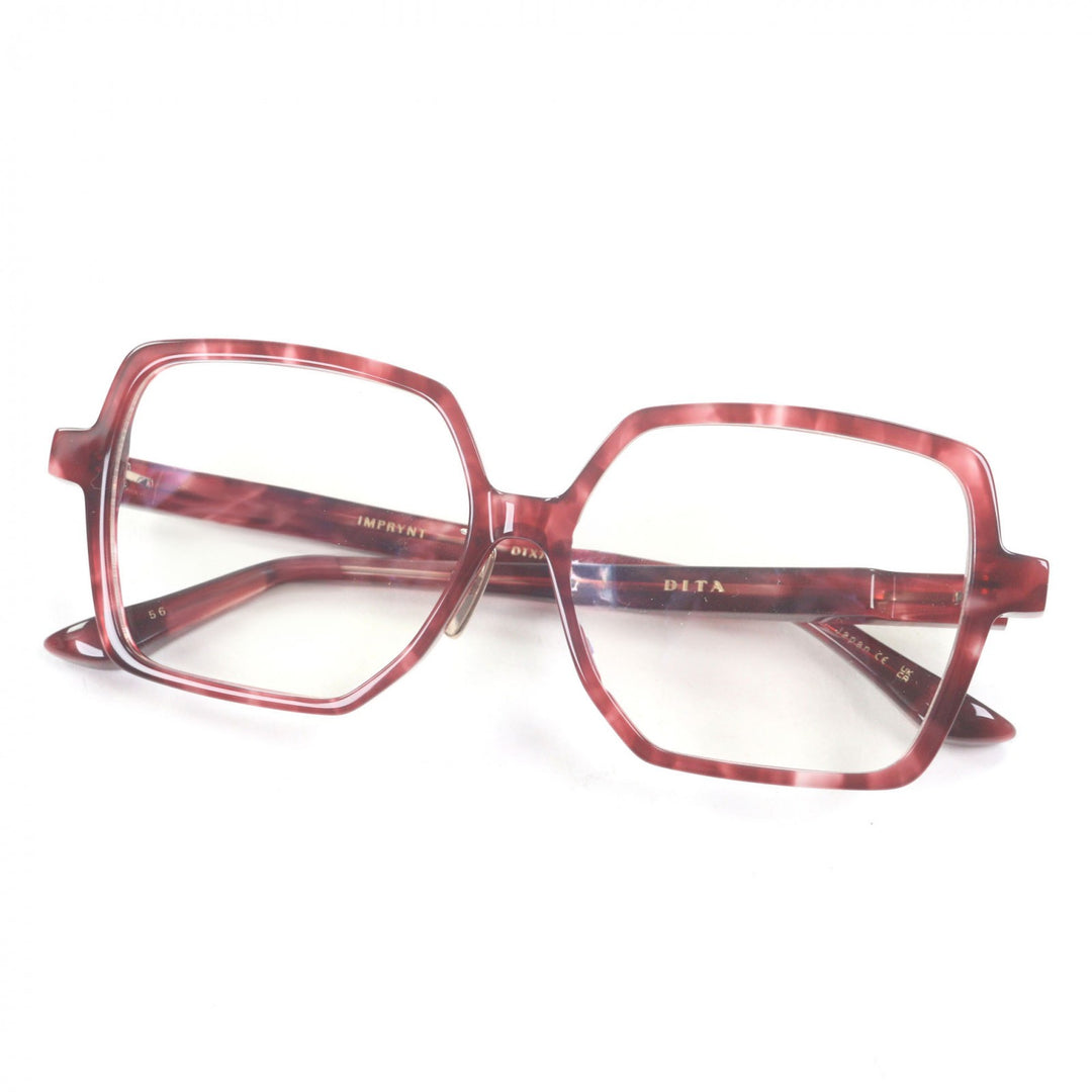 Pristine DITA Glasses IMPRYNT Marble Clear red Women DTX749