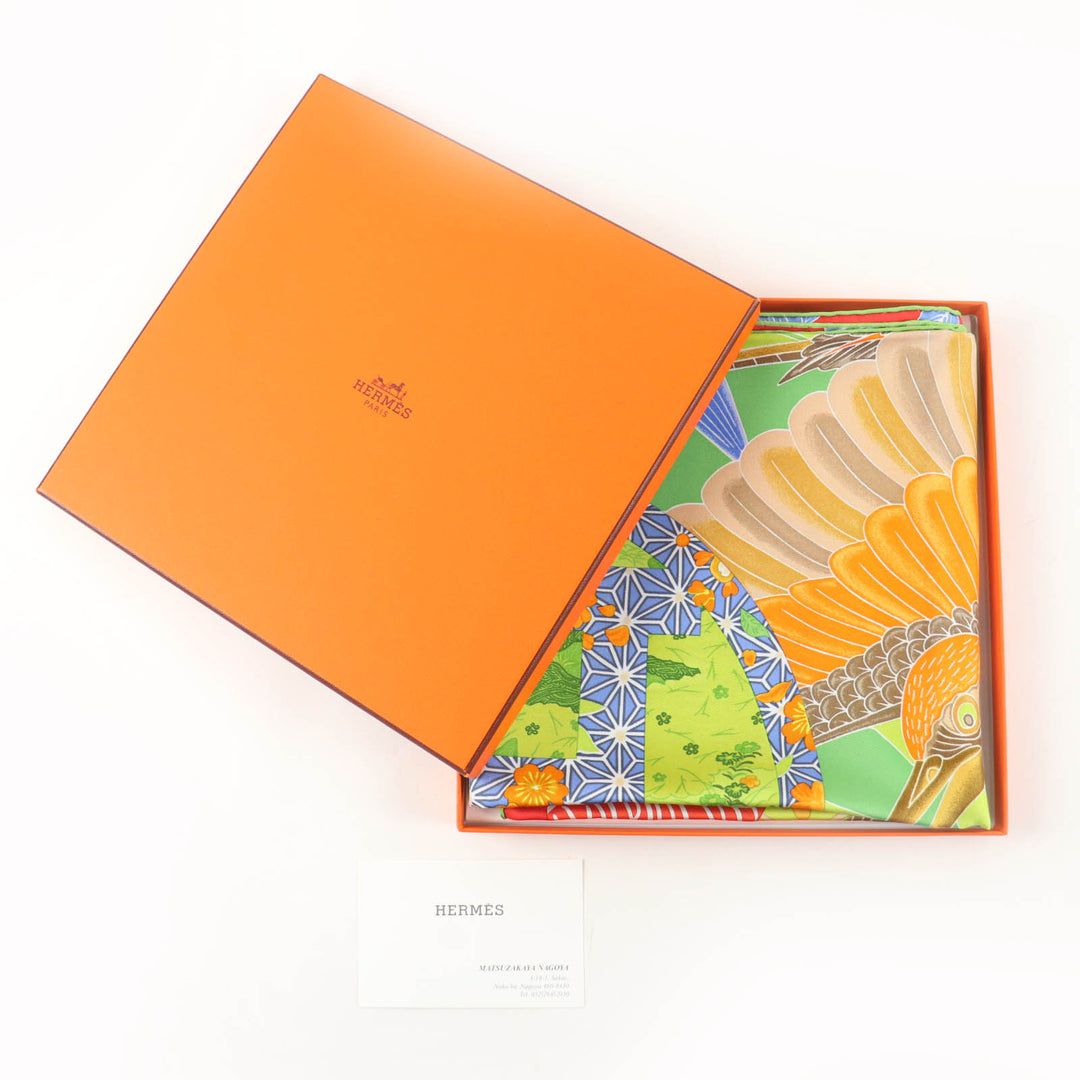 Pristine HERMES scarf EX LIBRIS EN KIMONOS Kimono Ex Libris silk Women