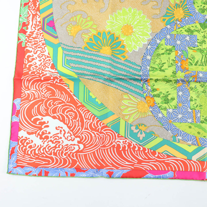 Pristine HERMES scarf EX LIBRIS EN KIMONOS Kimono Ex Libris silk Women