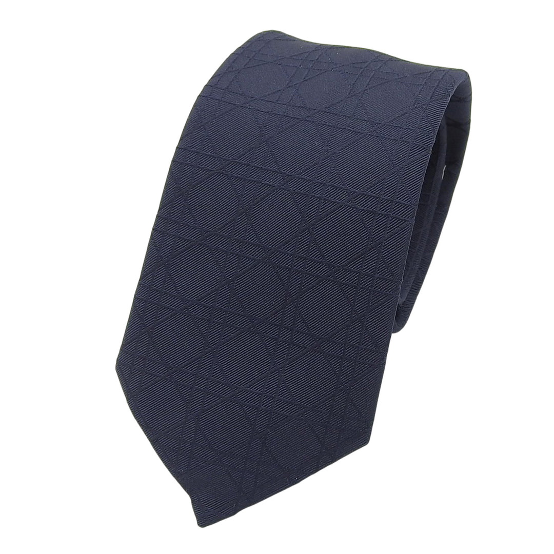 Pristine DIOR tie Cannage Jacquard Navy silk mens 31C1047B0770
