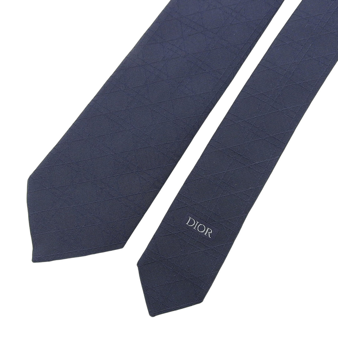 Pristine DIOR tie Cannage Jacquard Navy silk mens 31C1047B0770