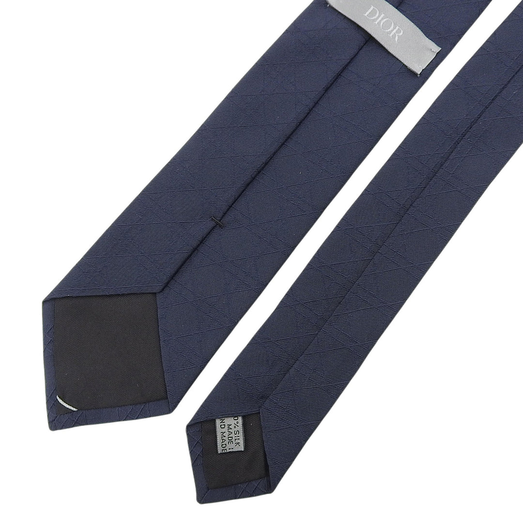 Pristine DIOR tie Cannage Jacquard Navy silk mens 31C1047B0770