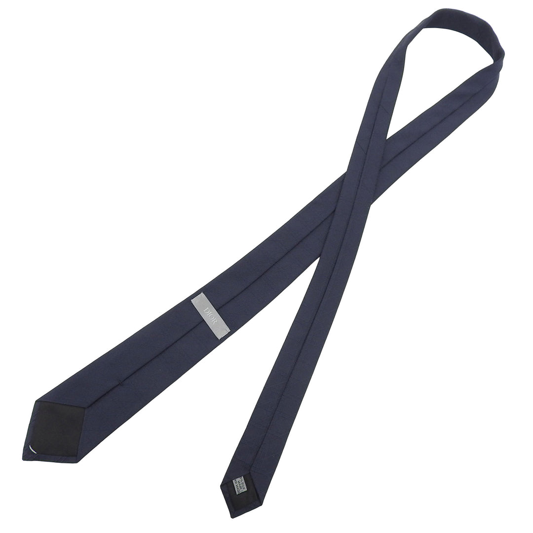 Pristine DIOR tie Cannage Jacquard Navy silk mens 31C1047B0770