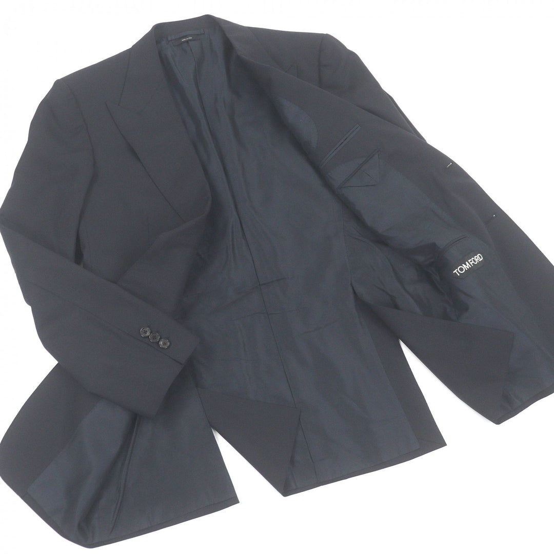Very Good TOM FORD suit Peak lapel Navy wool