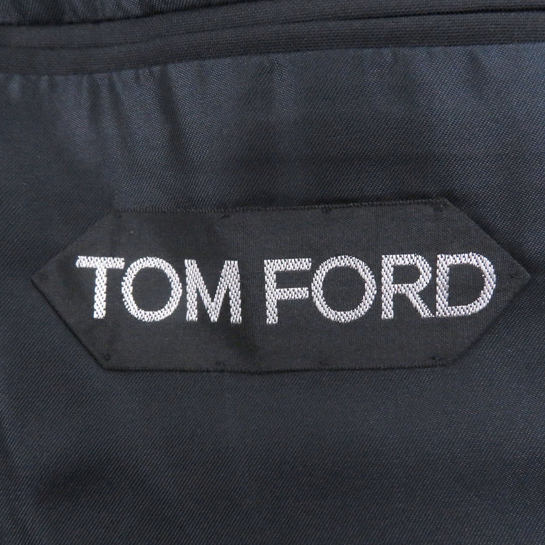 Very Good TOM FORD suit Peak lapel Navy wool