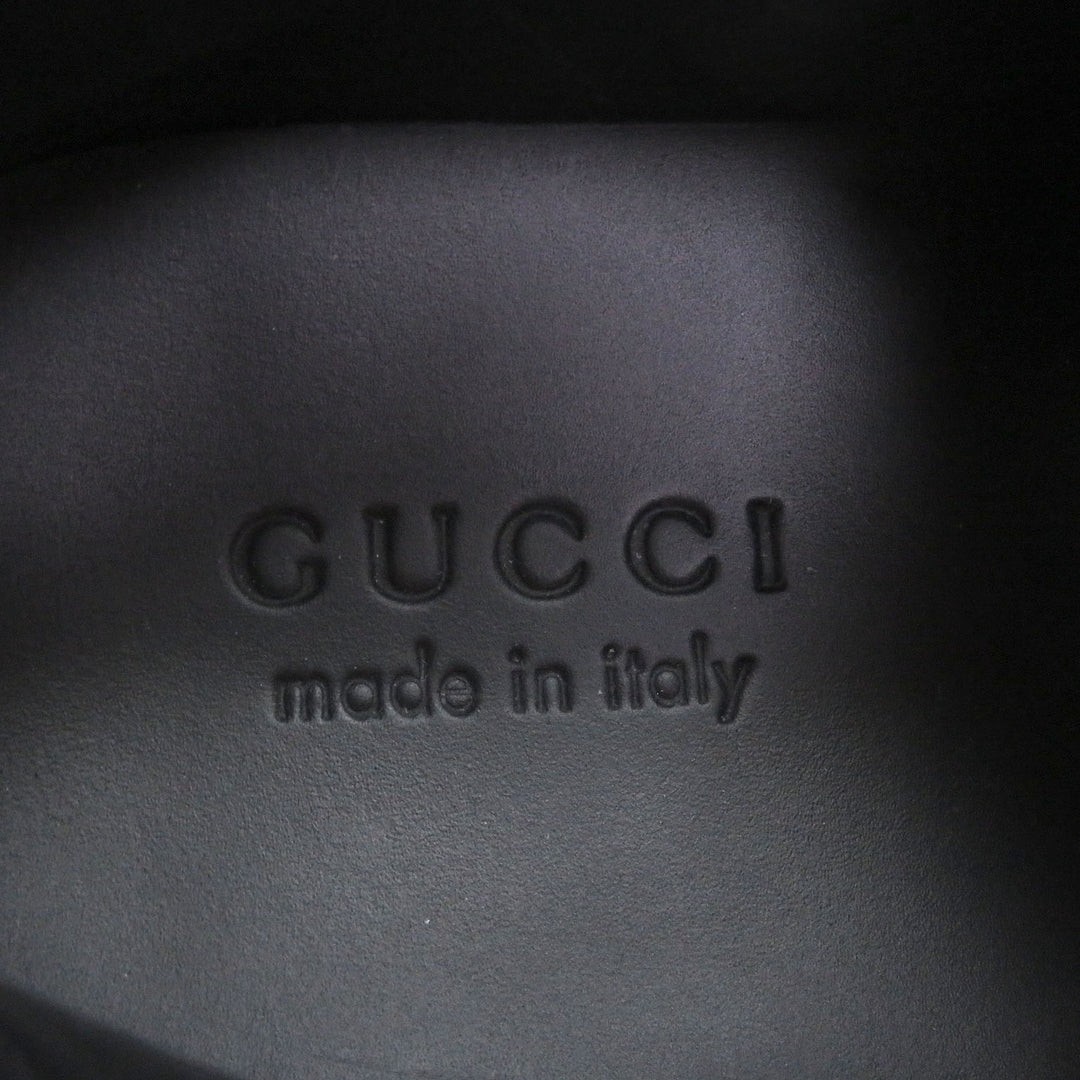 Excellent GUCCI Low cut sneakers GG logo star all-over pattern black leather