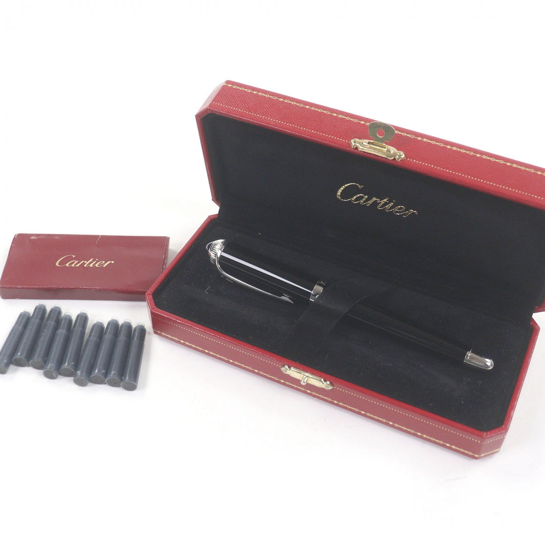 Excellent Cartier fountain pen roadster de cartier black 18K mens