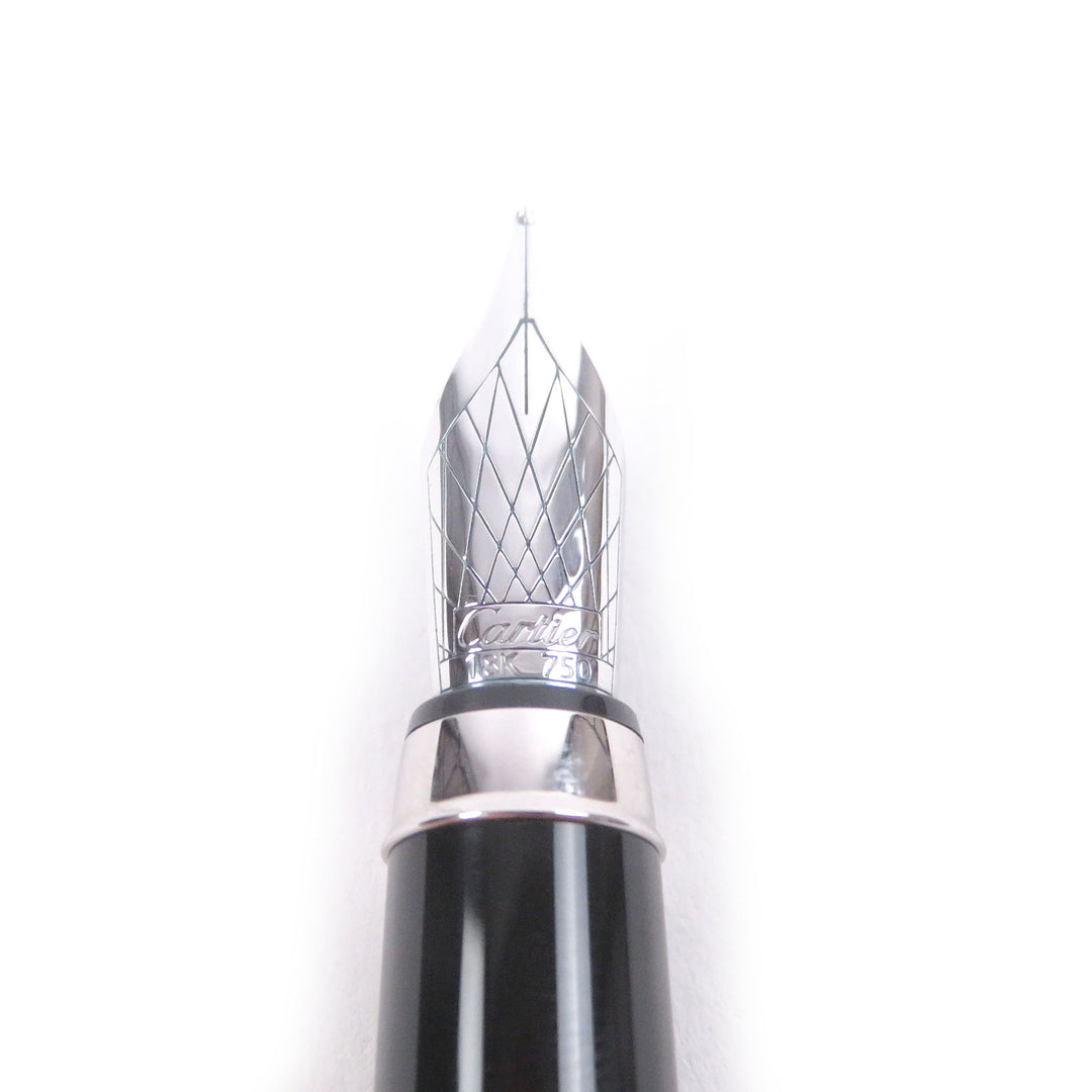 Excellent Cartier fountain pen roadster de cartier black 18K mens