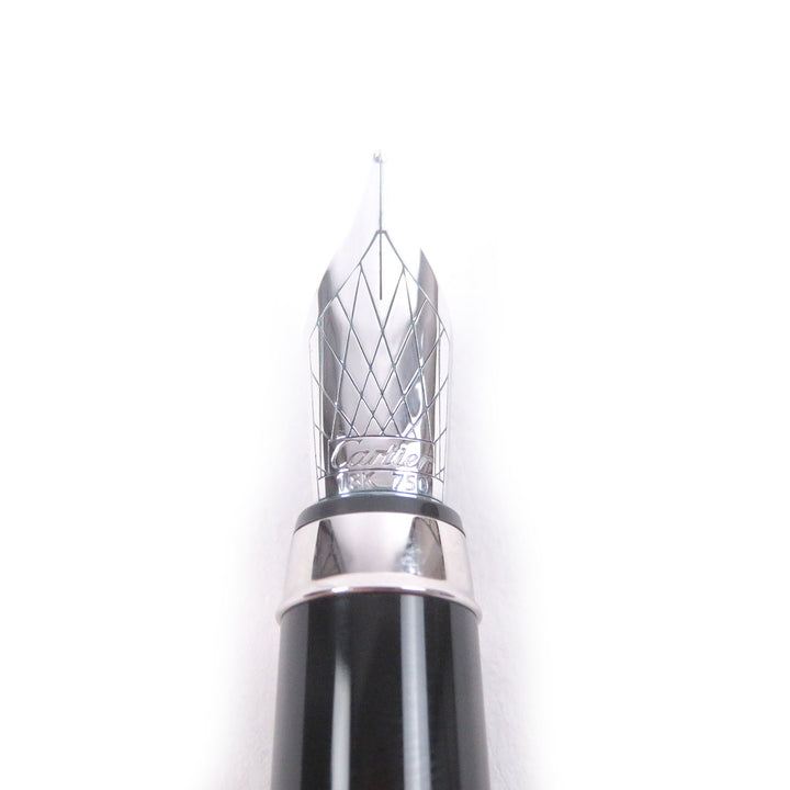 Excellent Cartier fountain pen roadster de cartier black 18K mens