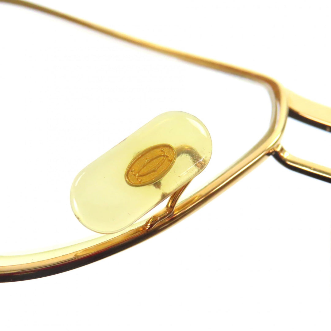 Great Cartier Glasses Trinity Two-bridge logo Metal gold mens