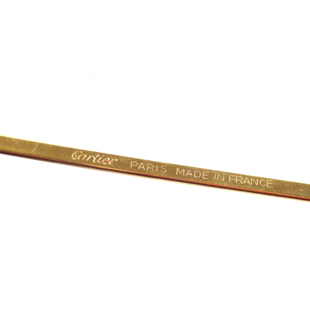 Great Cartier Glasses Trinity Two-bridge logo Metal gold mens