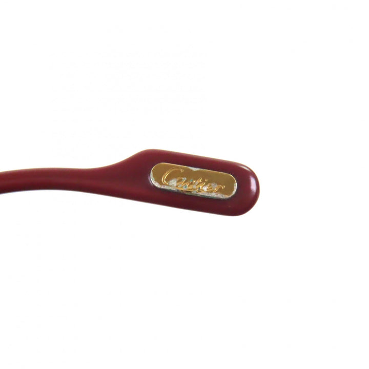 Great Cartier Glasses Trinity Two-bridge logo Metal gold mens