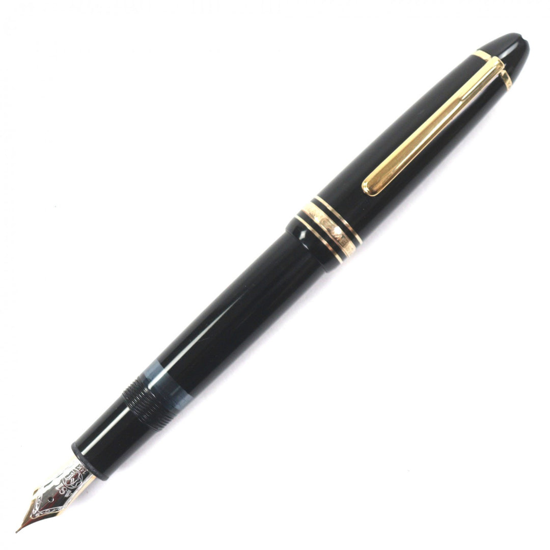 Very Good MONTBLANC fountain pen Meisterstück 146 white star black 14K mens