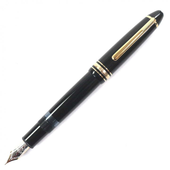 Very Good MONTBLANC fountain pen Meisterstück 146 white star black 14K mens