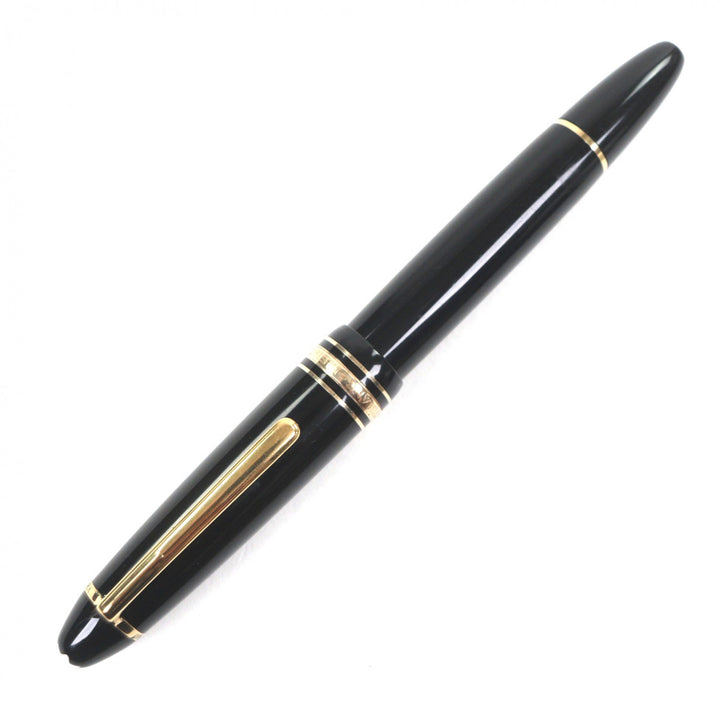 Very Good MONTBLANC fountain pen Meisterstück 146 white star black 14K mens