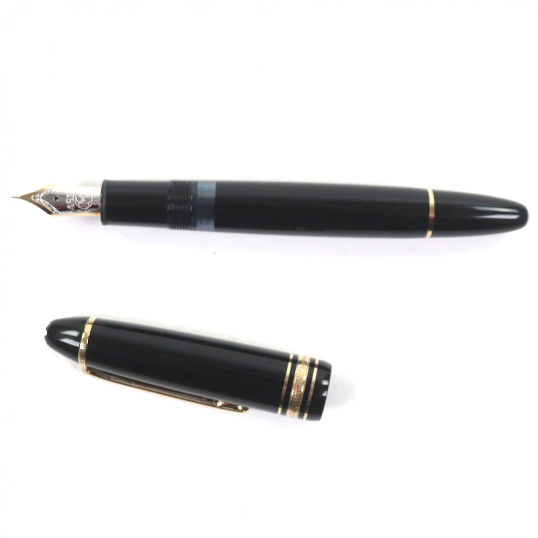 Very Good MONTBLANC fountain pen Meisterstück 146 white star black 14K mens