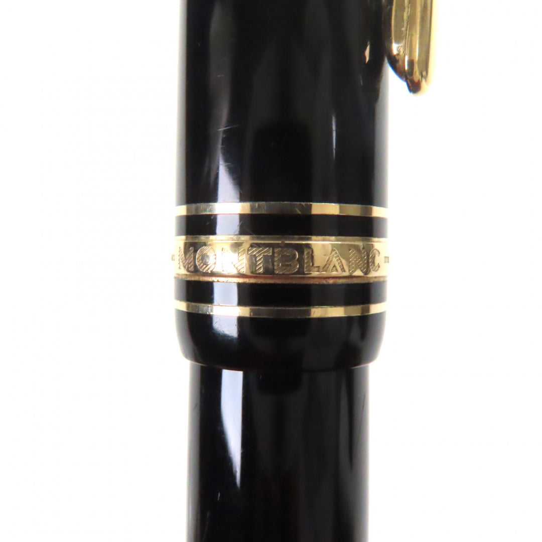 Very Good MONTBLANC fountain pen Meisterstück 146 white star black 14K mens