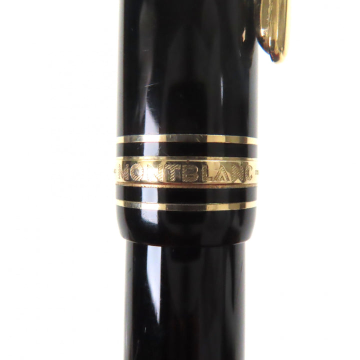 Very Good MONTBLANC fountain pen Meisterstück 146 white star black 14K mens
