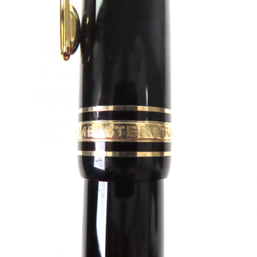 Very Good MONTBLANC fountain pen Meisterstück 146 white star black 14K mens