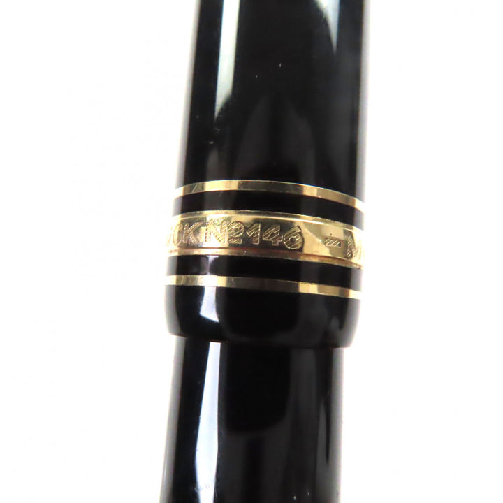 Very Good MONTBLANC fountain pen Meisterstück 146 white star black 14K mens
