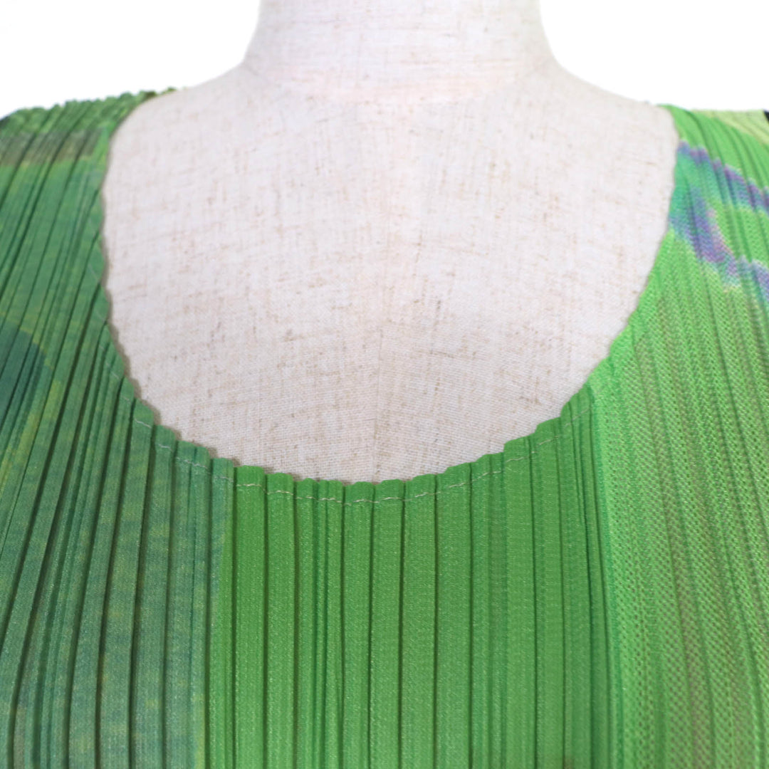 Excellent PLEATS PLEASE T-shirt No sleeve multicolor 3 PP12-JK611
