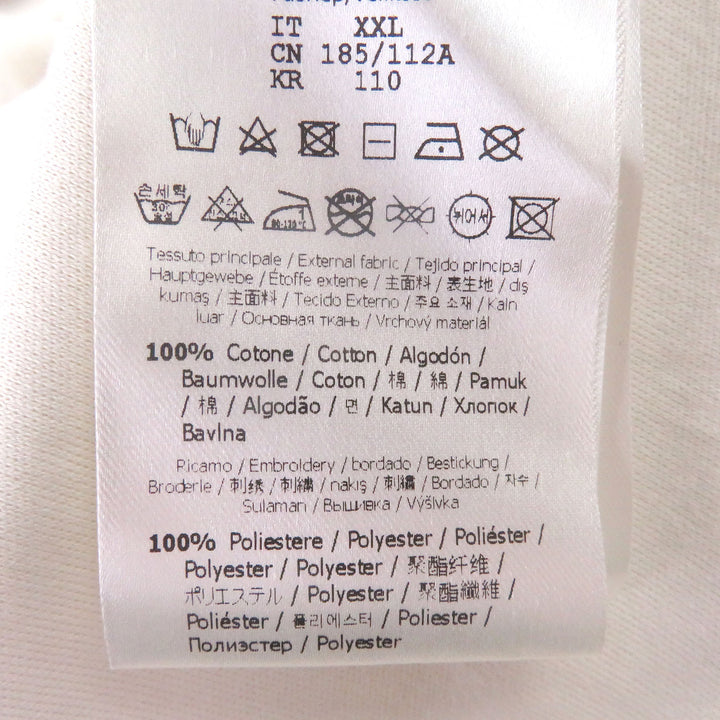 Excellent FENDI Short sleeve T-shirt Logo embroidery embroidery Ivory cotton