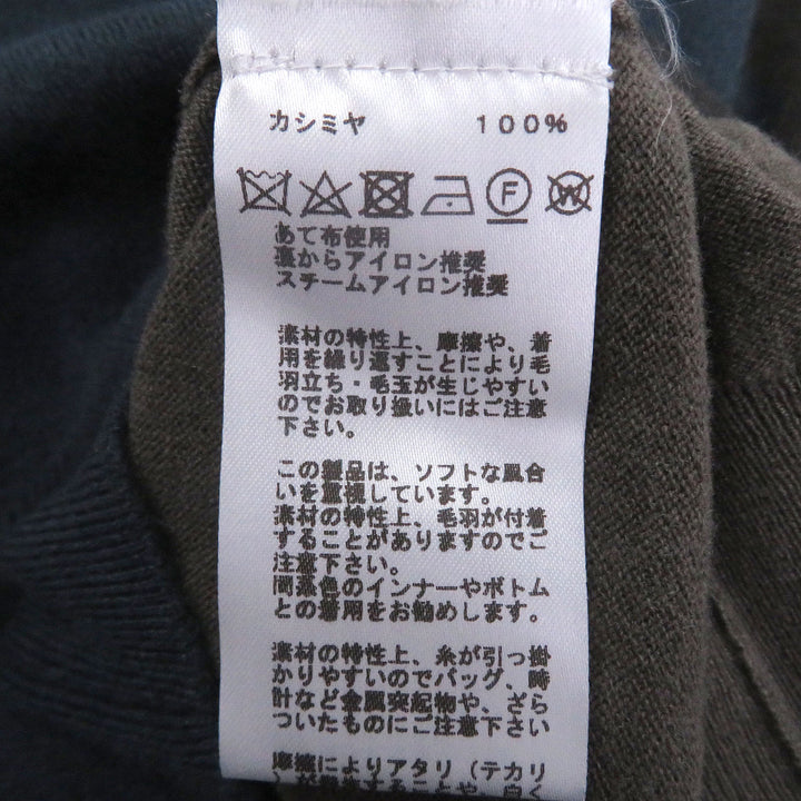 Excellent HERMES knit H logo motif, lightweight, long sleeves blue