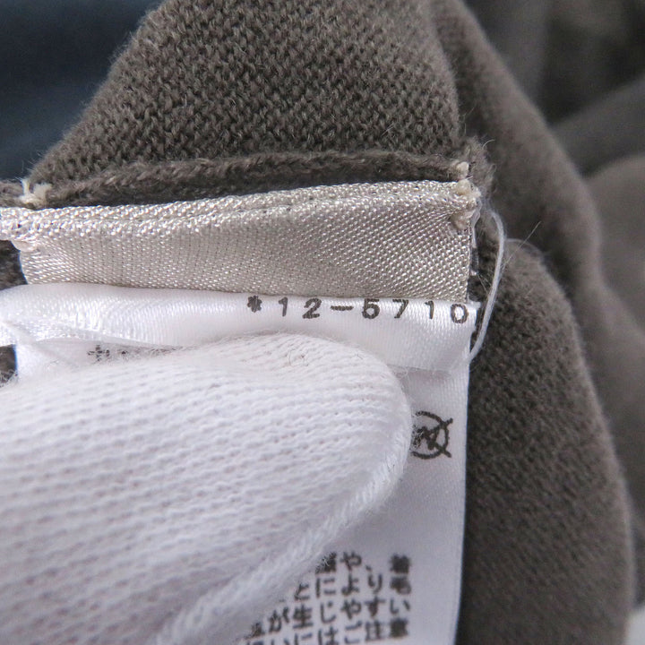 Excellent HERMES knit H logo motif, lightweight, long sleeves blue