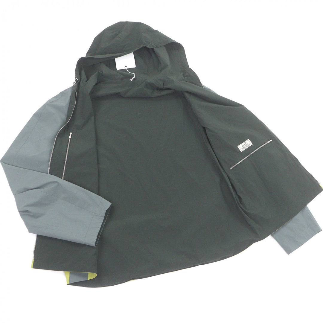 Pristine HERMES Blouson panel Packable green Nylon mens 48