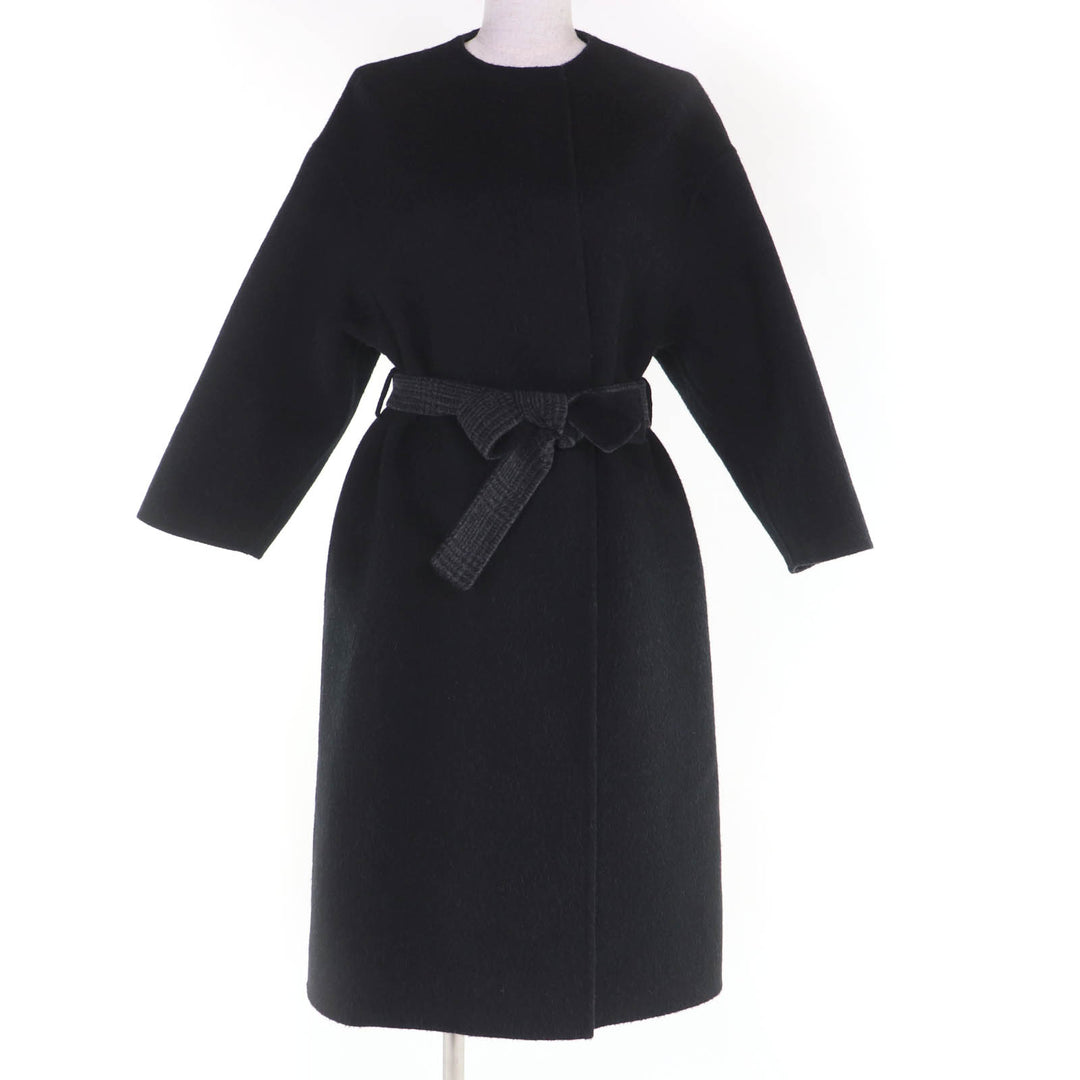 Excellent Christian Dior coat Silk blend reversible double-face belted gray 40