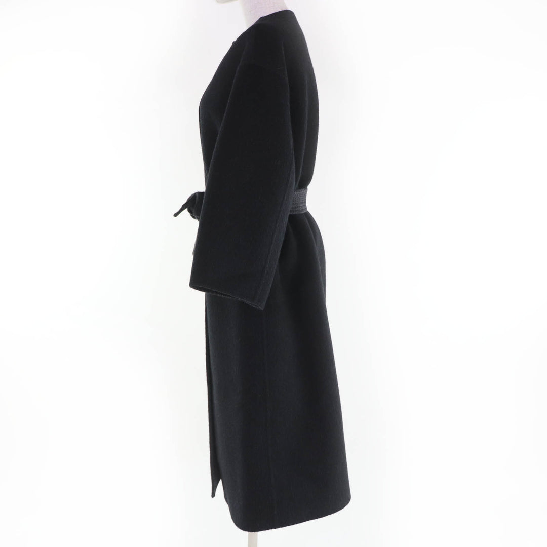 Excellent Christian Dior coat Silk blend reversible double-face belted gray 40