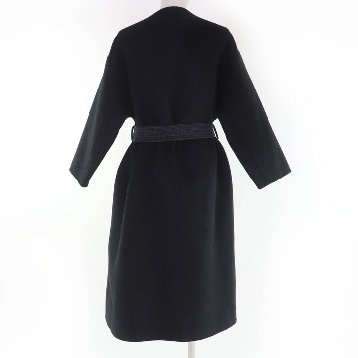 Excellent Christian Dior coat Silk blend reversible double-face belted gray 40