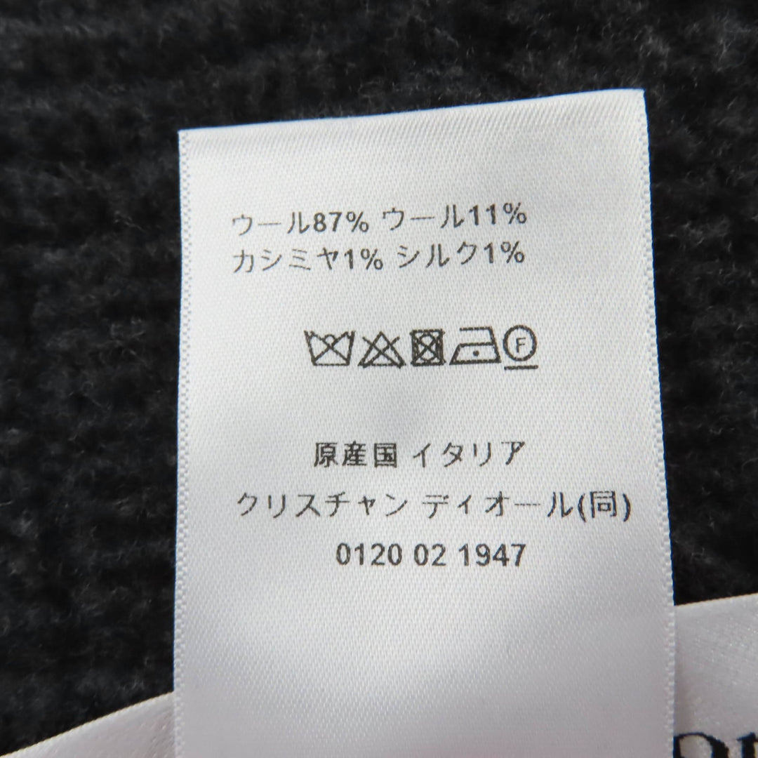 Excellent Christian Dior coat Silk blend reversible double-face belted gray 40