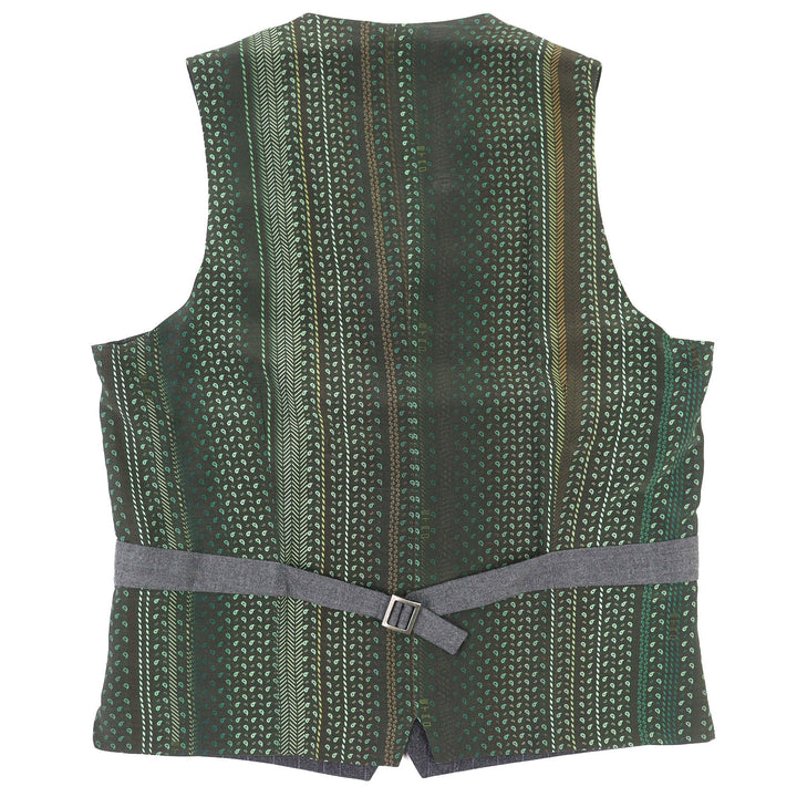Great ETRO two-piece set Paisley Lining Pattern Stripe Single Jacket Gilet 44