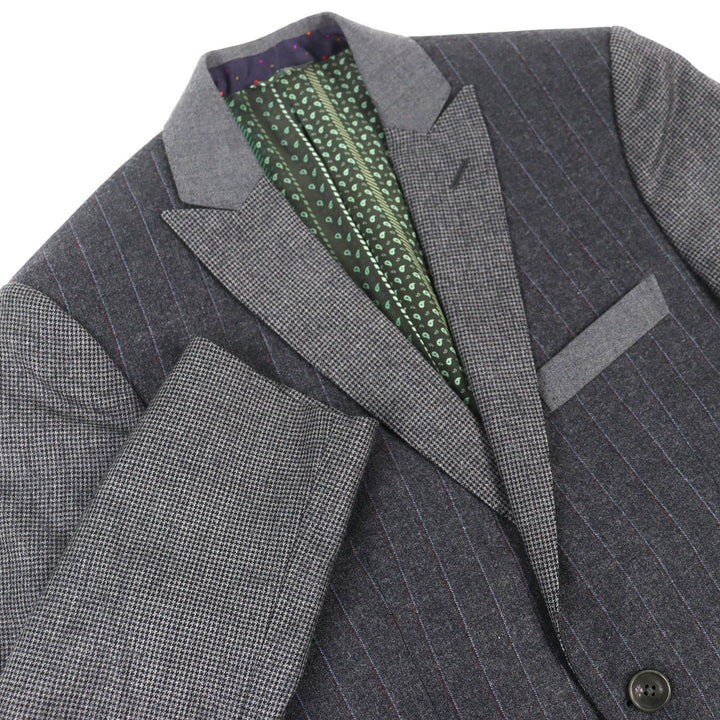 Great ETRO two-piece set Paisley Lining Pattern Stripe Single Jacket Gilet 44