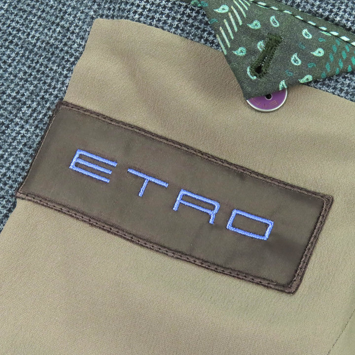 Great ETRO two-piece set Paisley Lining Pattern Stripe Single Jacket Gilet 44
