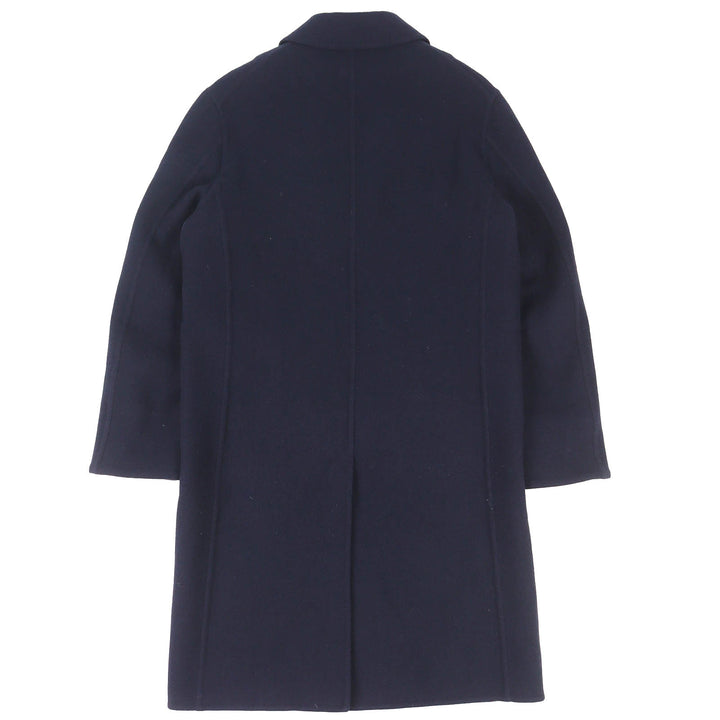 Great Berluti Chester coat Leather collar and cuffs Single Navy 44 R13OCU27W