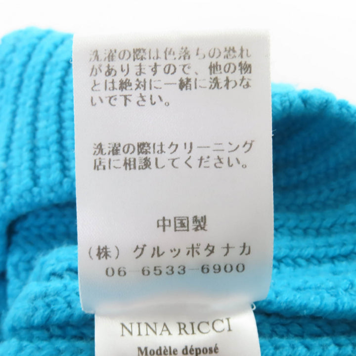 Great NINA RICCI knit blue wool Women M 3A-PU010-ML535