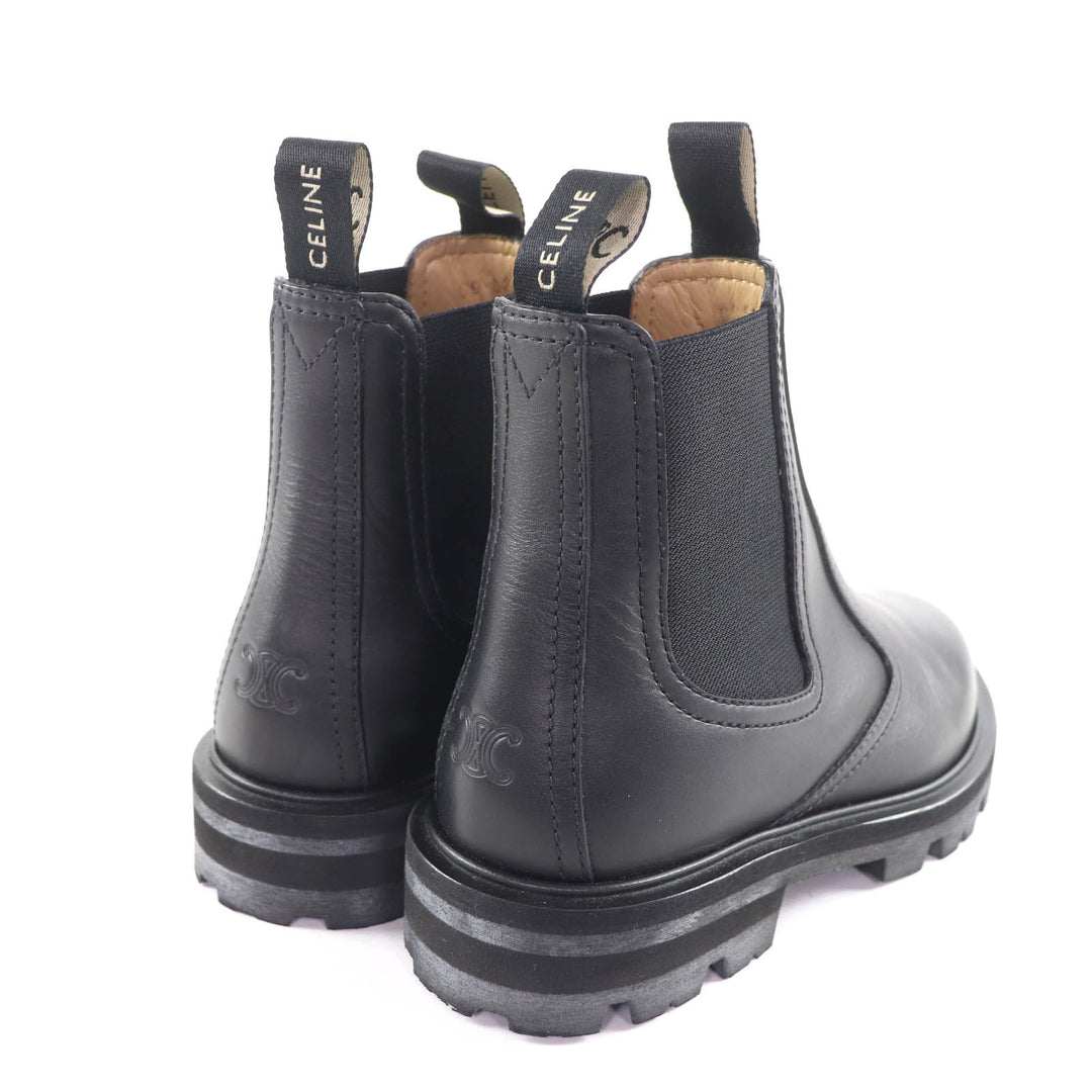 Excellent CELINE boots Margaret Chelsea boots black leather Women 36