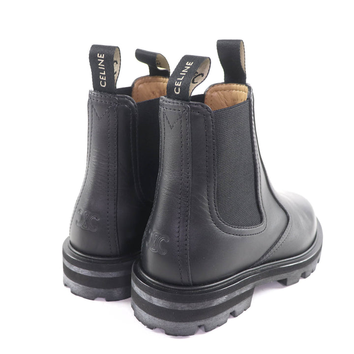 Excellent CELINE boots Margaret Chelsea boots black leather Women 36
