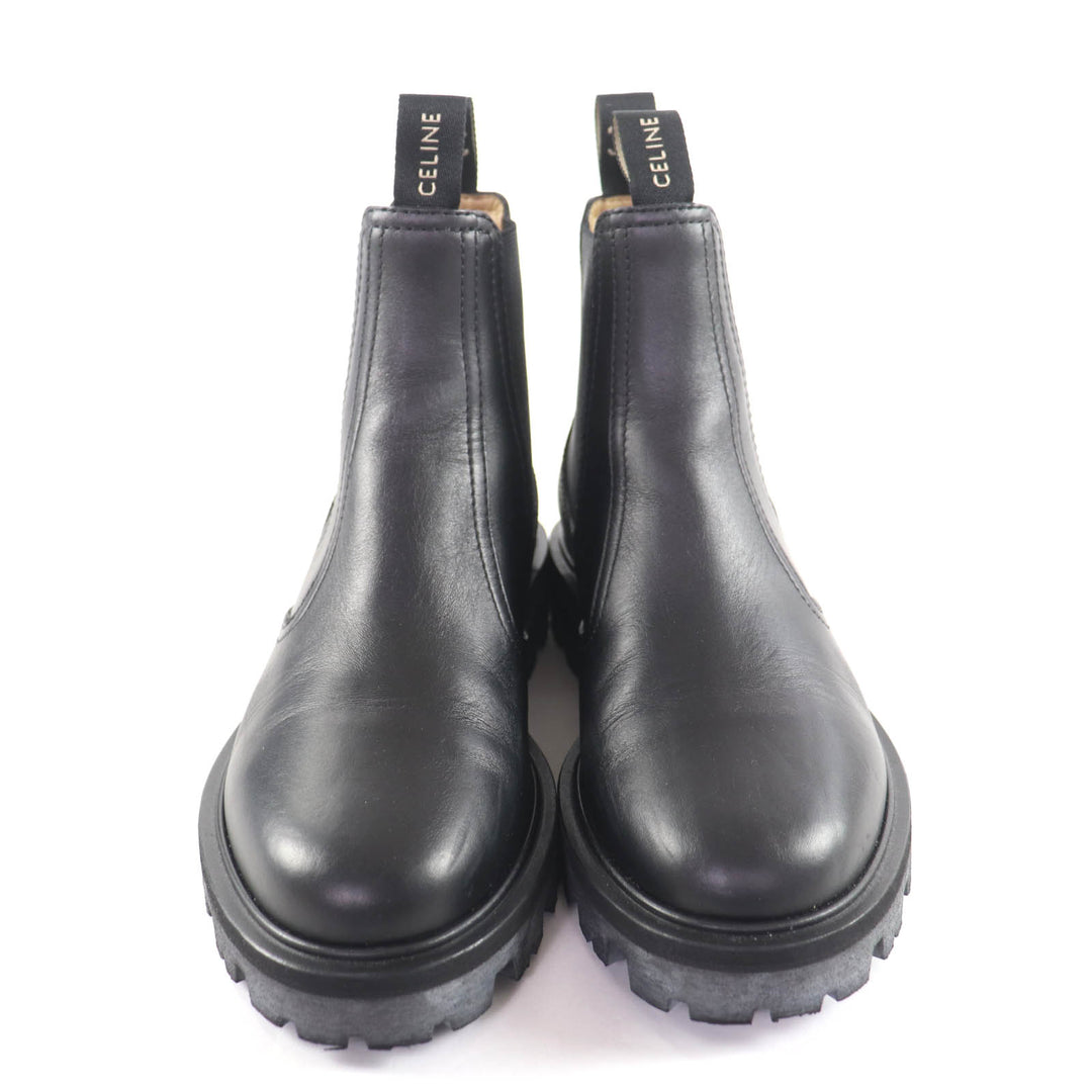 Excellent CELINE boots Margaret Chelsea boots black leather Women 36