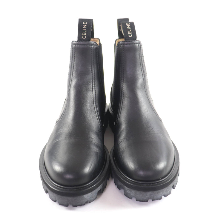 Excellent CELINE boots Margaret Chelsea boots black leather Women 36