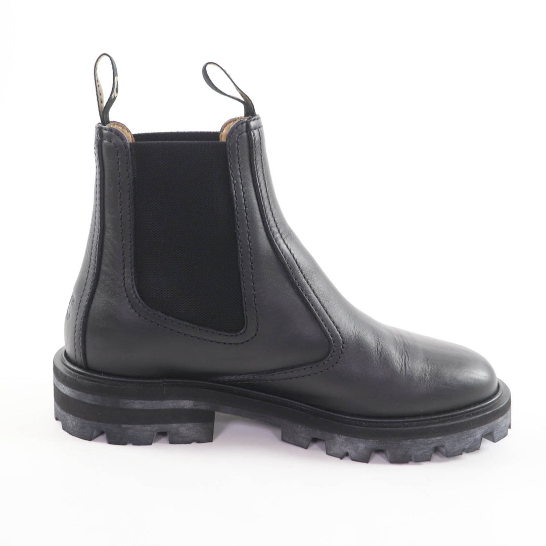 Excellent CELINE boots Margaret Chelsea boots black leather Women 36