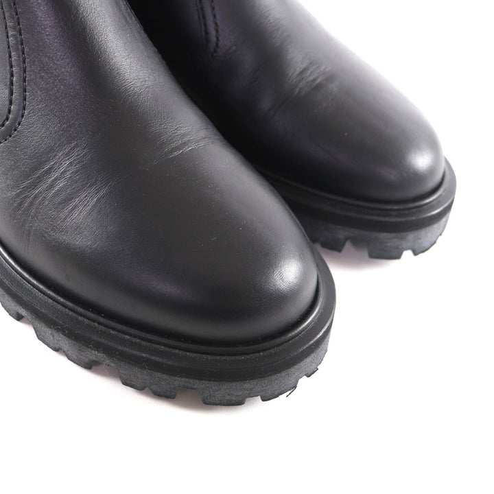 Excellent CELINE boots Margaret Chelsea boots black leather Women 36