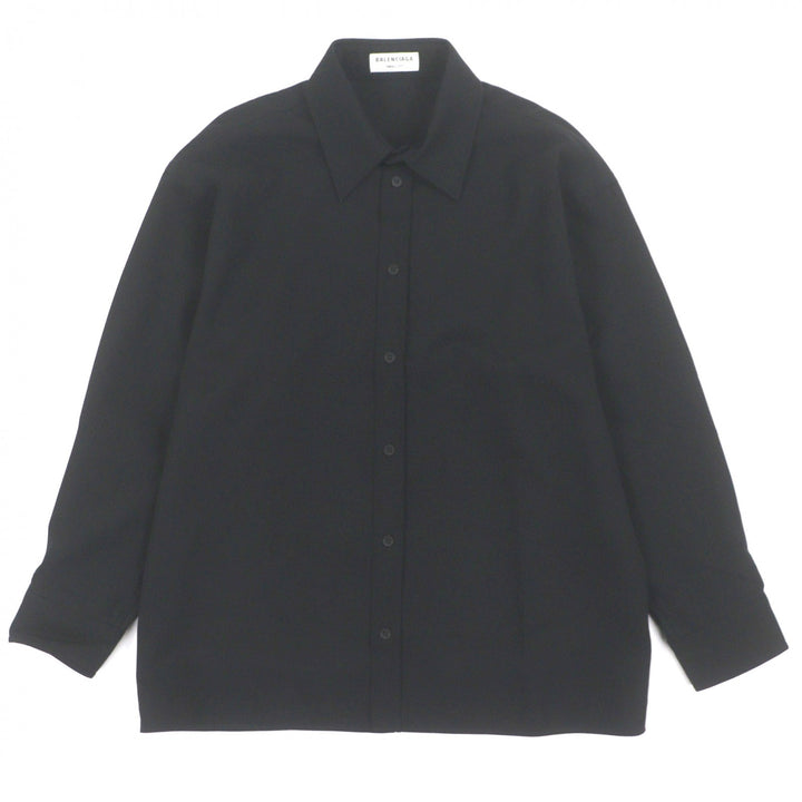 Excellent BALENCIAGA Long sleeve shirt black wool mens 34 672354