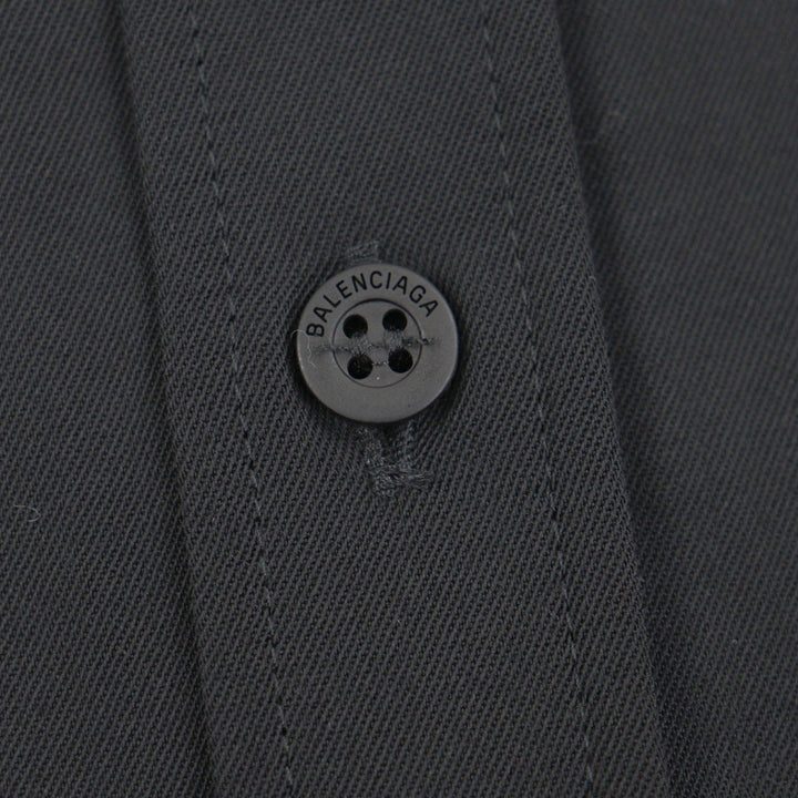 Excellent BALENCIAGA Long sleeve shirt black wool mens 34 672354